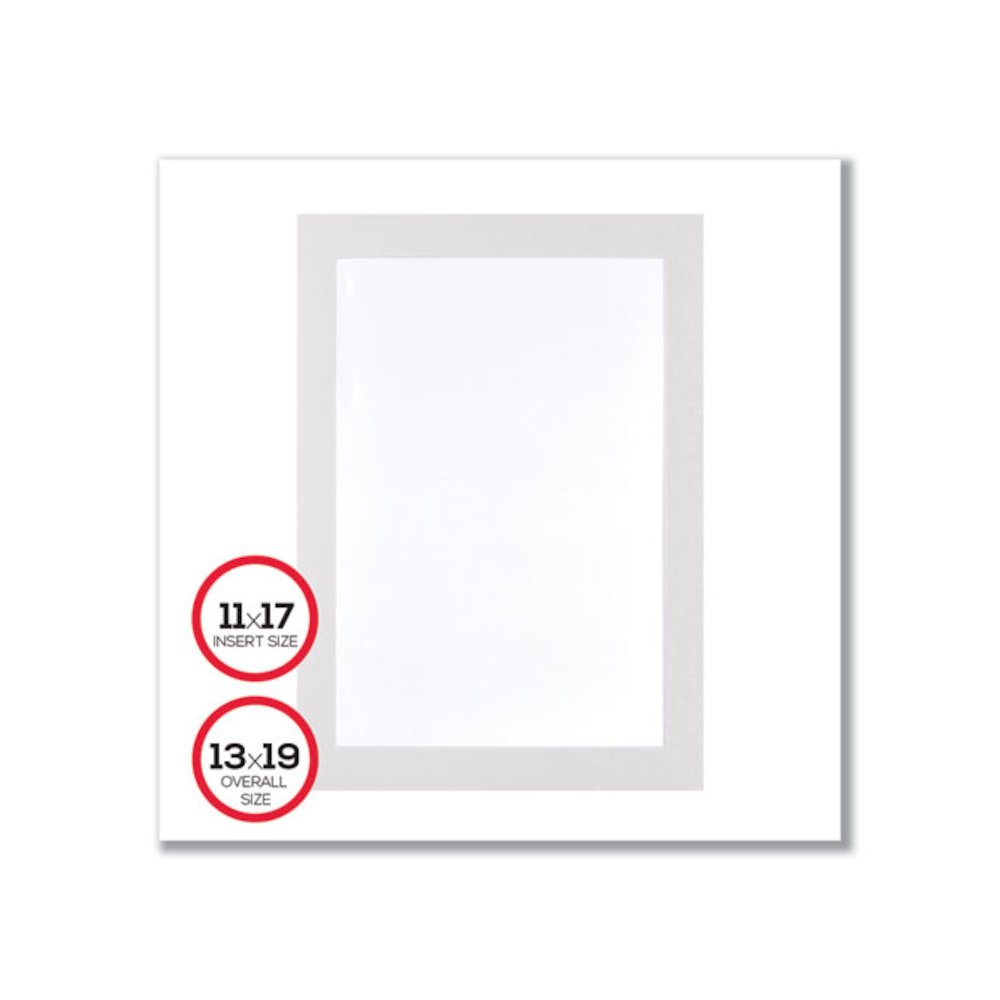 Self Adhesive Sign Holders, 11 x 17, Clear with White Border, 2/Pack. Picture 7