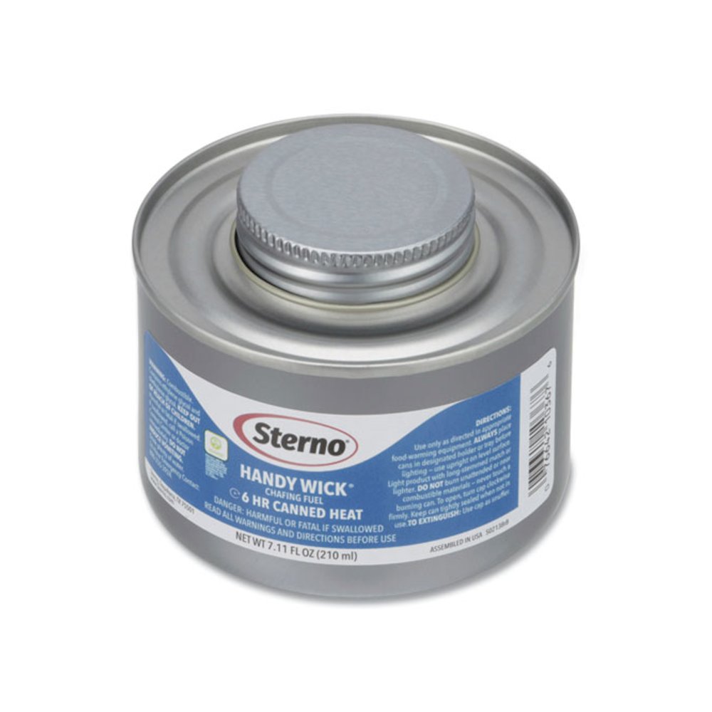 Handy Wick Chafing Fuel, Diethylene Glycol, 6 Hour Burn, 7.11 oz Can, 24/Carton. Picture 1