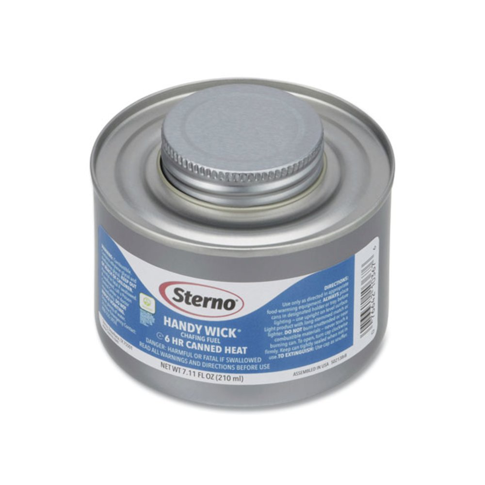 Handy Wick Chafing Fuel, Diethylene Glycol, 6 Hour Burn, 7.11 oz Can, 24/Carton. Picture 2