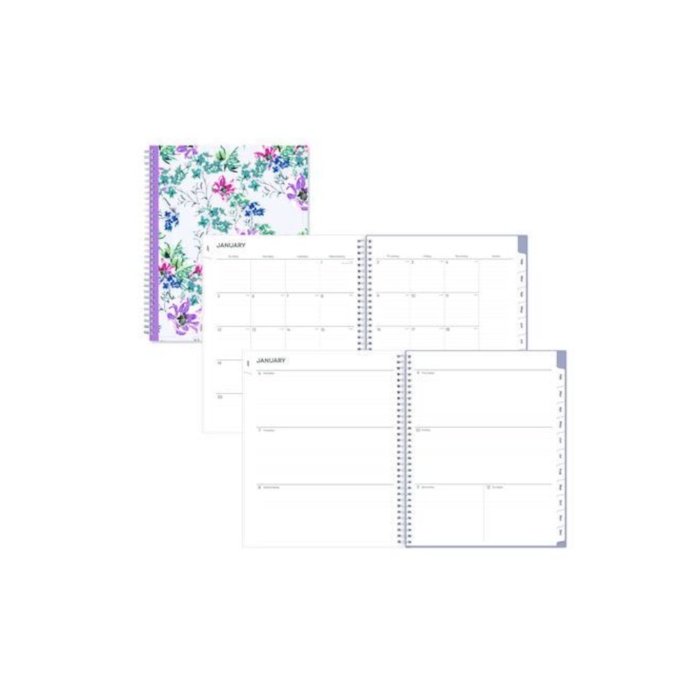 Laila Create-Your-Own Cover Weekly/Monthly Planner, Wildflower Artwork, 11 x 8.5, Purple/Blue/Pink, 12-Month (Jan-Dec): 2026. Picture 1
