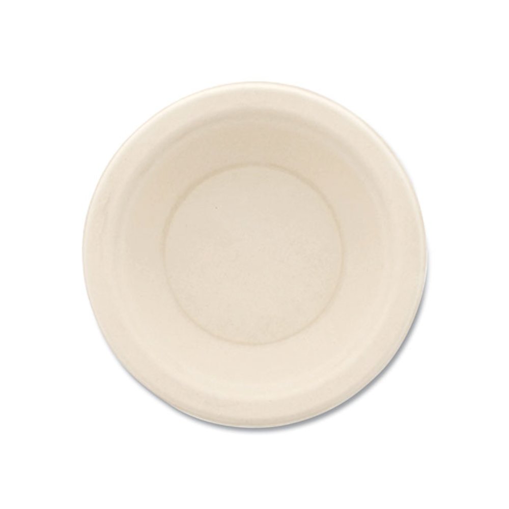 Molded Fiber PFAS-Free Dinnerware, Round Bowl, Sugarcane, 12 oz, Tan, 1,000/Carton. Picture 4