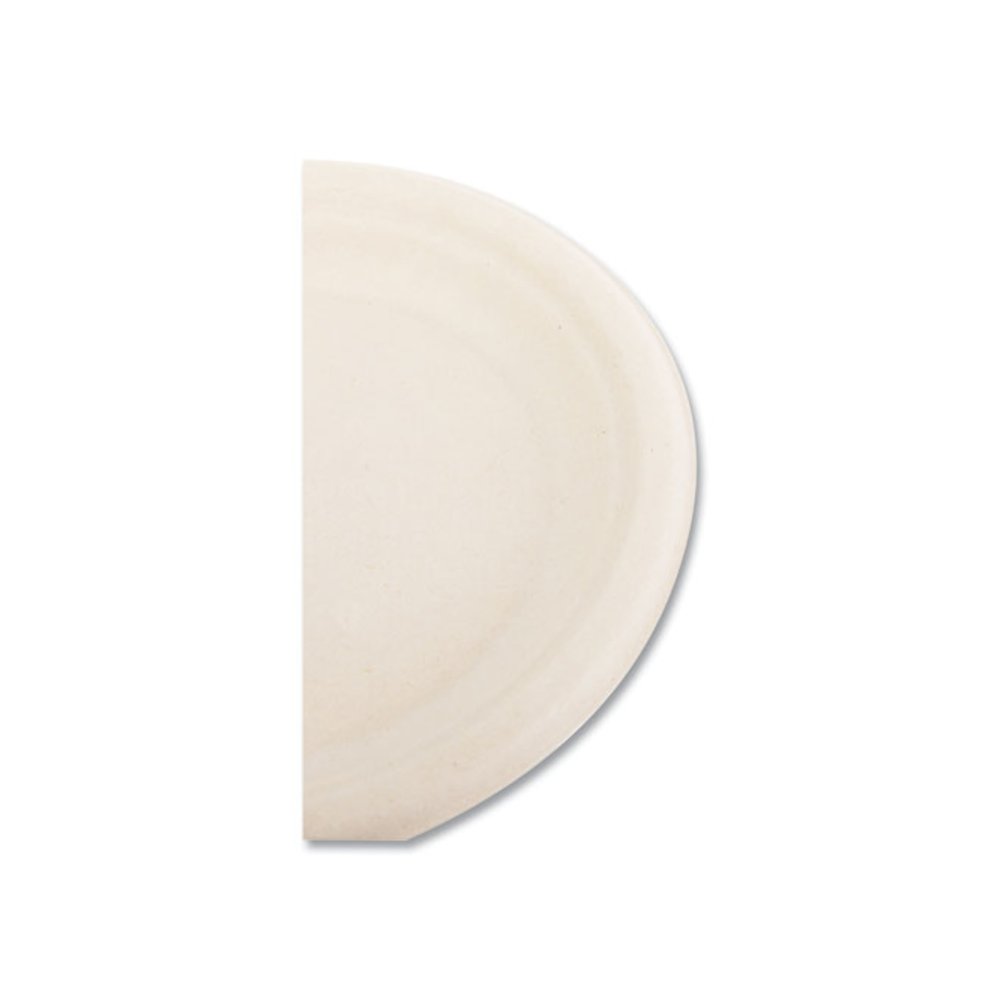 Molded Fiber PFAS-Free Dinnerware, Plate, Sugarcane, 6" dia, Tan, 1,000/Carton. Picture 3