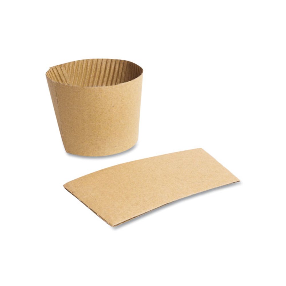Kraft Hot Cup Sleeves, Fits Vegware 89-Series Hot Cups, Kraft, 1,000/Carton. Picture 1