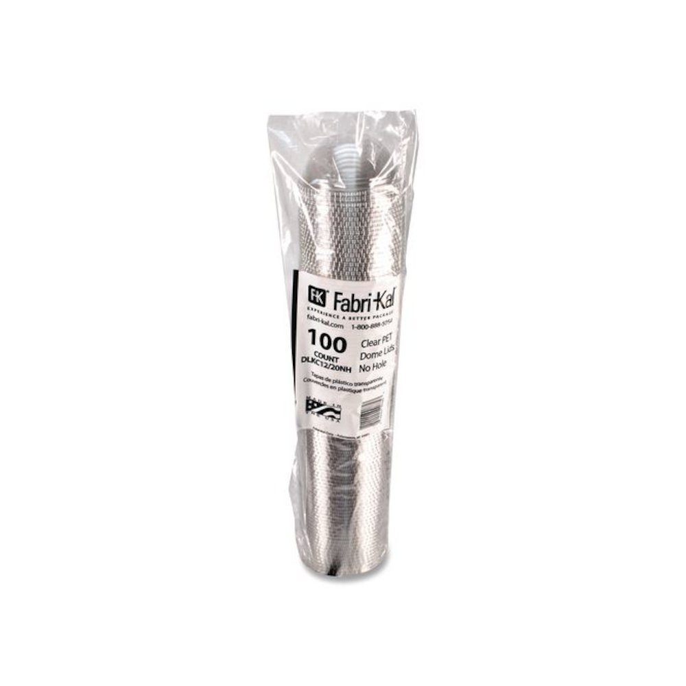 Kal-Clear/Nexclear Drink Cup Lids, Dome Lid with No Hole, Fits 12 oz to 20 oz Cold Cups, Plastic, Clear, 1,000/Carton. Picture 3