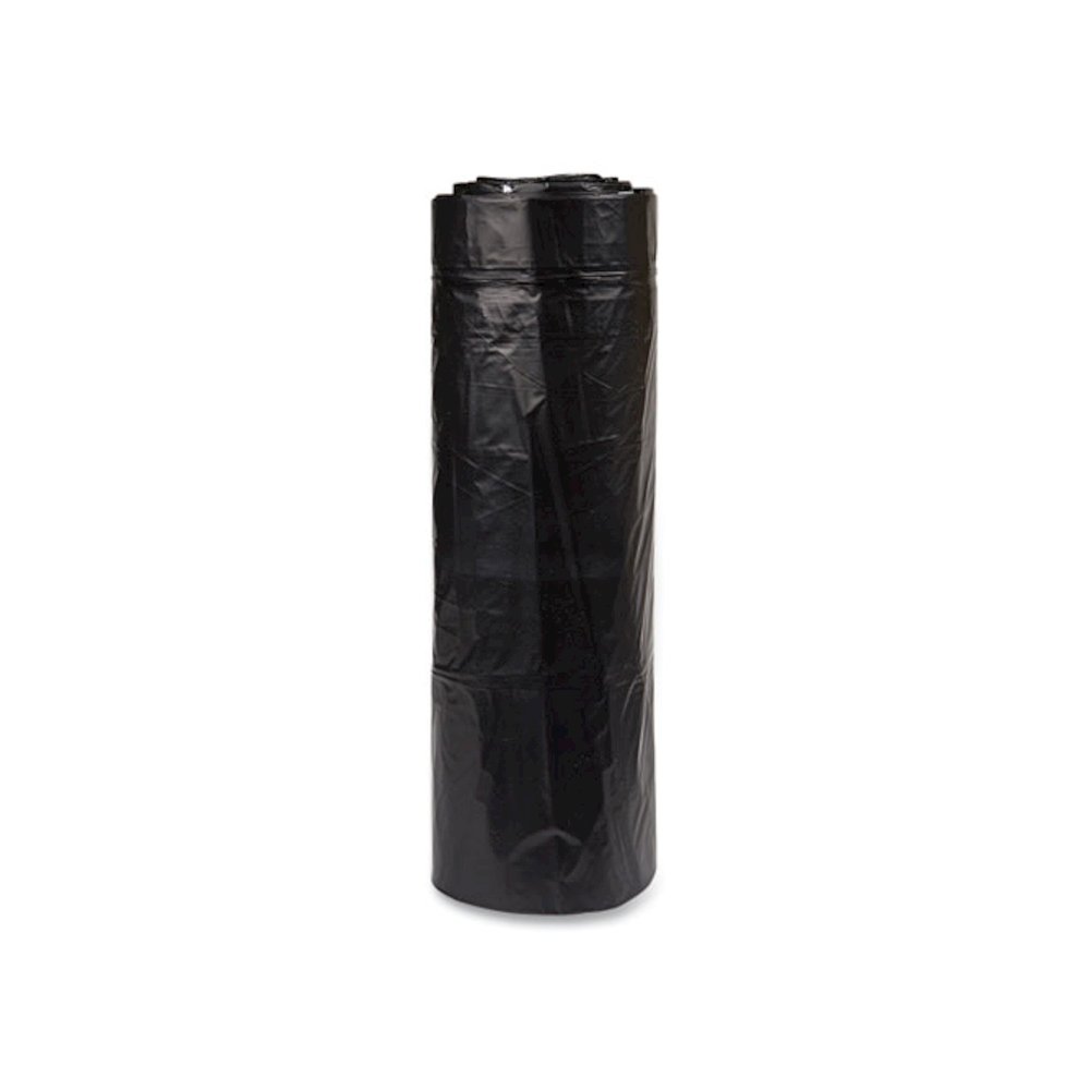 Low-Density Commercial Can Liners, 60 gal, 1.2 mil, 38" x 58", Black, Interleaved Roll, 10 Bags/Roll, 10 Rolls/Carton. Picture 3