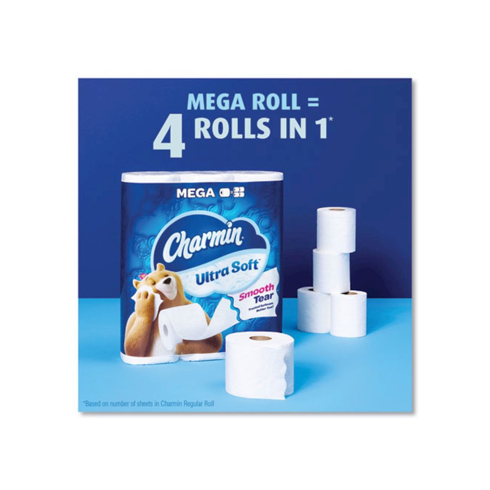 Ultra Soft Bathroom Tissue, Septic Safe, 2-Ply, White, 208 Sheets/Roll, 4 Rolls/Pack. Picture 7