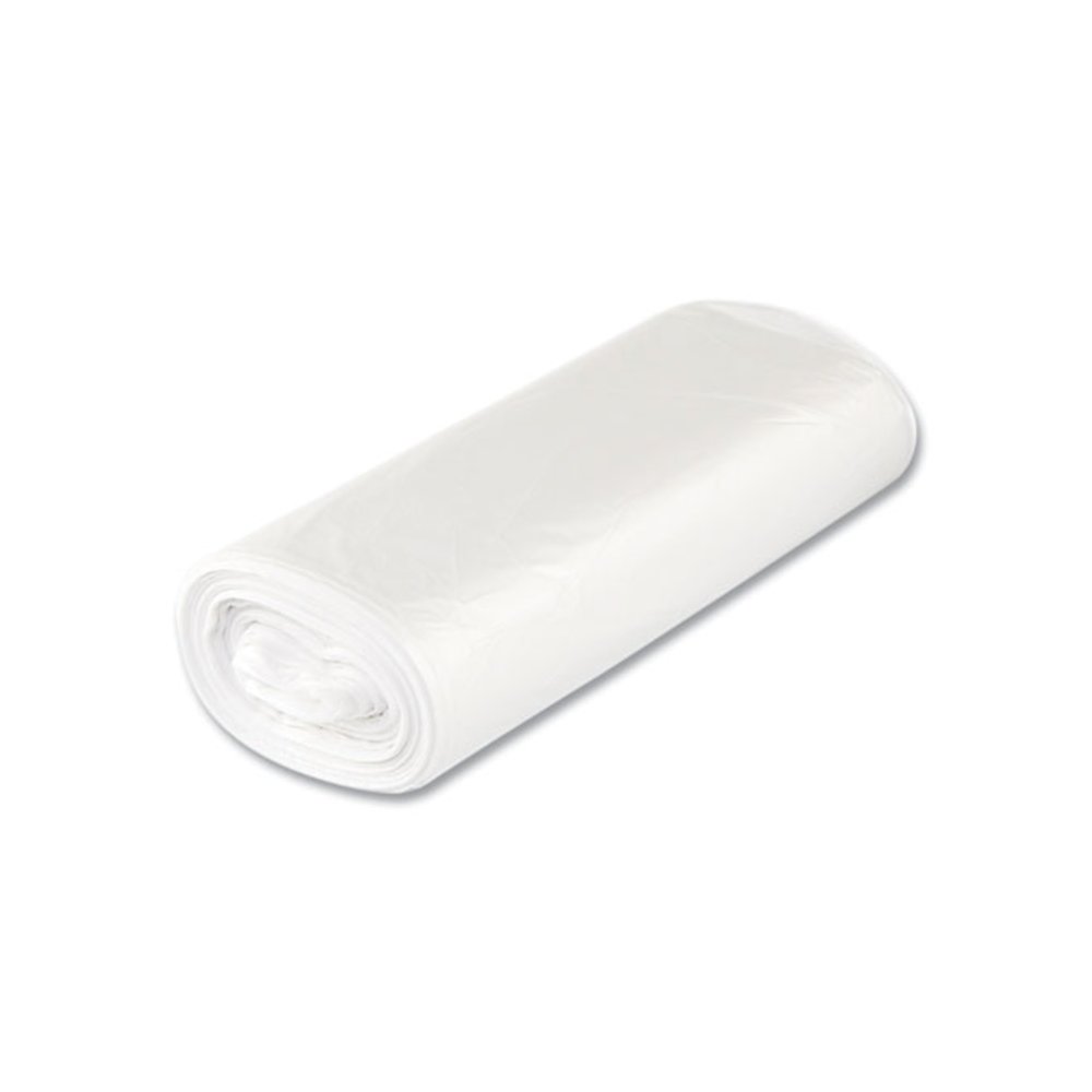 High-Density Commercial Can Liners, 33 gal, 16 mic, 33" x 40", Clear, Interleaved Roll, 25 Bags/Roll, 10 Rolls/Carton. Picture 4