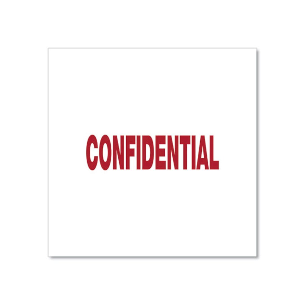 Message Stamp, CONFIDENTIAL, Pre-Inked One-Color, Red. Picture 3