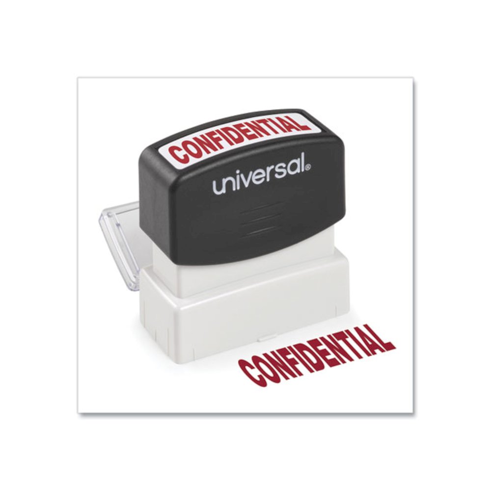 Message Stamp, CONFIDENTIAL, Pre-Inked One-Color, Red. Picture 1