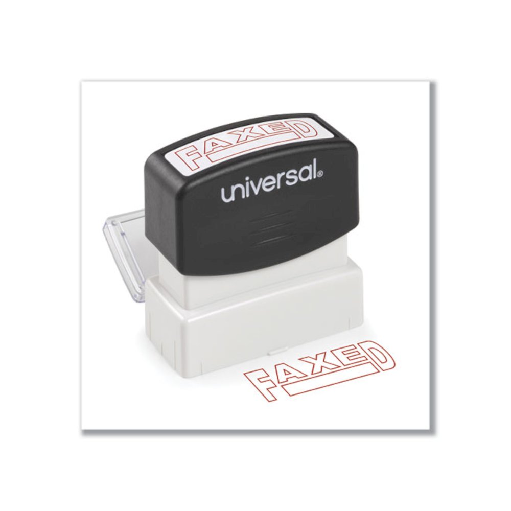 Message Stamp, FAXED, Pre-Inked One-Color, Red. Picture 1