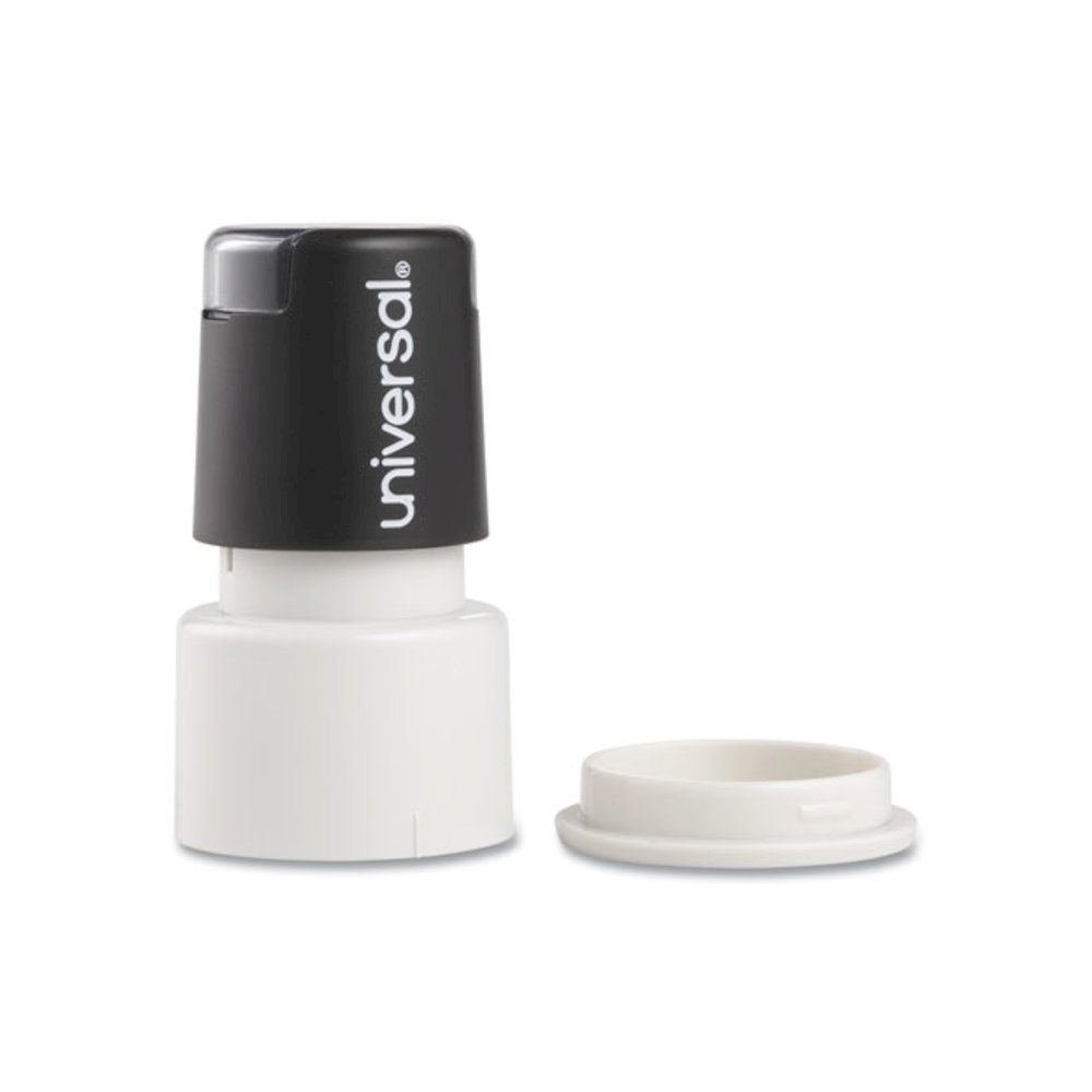 Round Message Stamp, CHECK MARK, Pre-Inked/Re-Inkable, Red. Picture 5