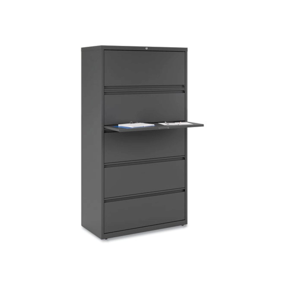 Lateral File, 5 Legal/Letter/A4/A5-Size File Drawers, Charcoal, 36" x 18.63" x 67.63". Picture 9