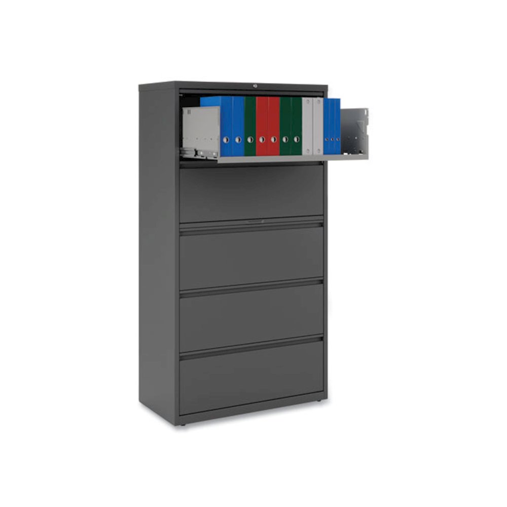 Lateral File, 5 Legal/Letter/A4/A5-Size File Drawers, Charcoal, 36" x 18.63" x 67.63". Picture 10