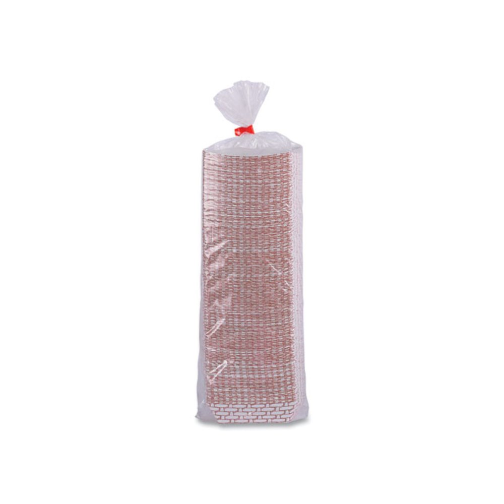 Paper Food Baskets, 6 oz Capacity, 3.78 x 4.3 x 1.08, Red/White, 1,000/Carton. Picture 7