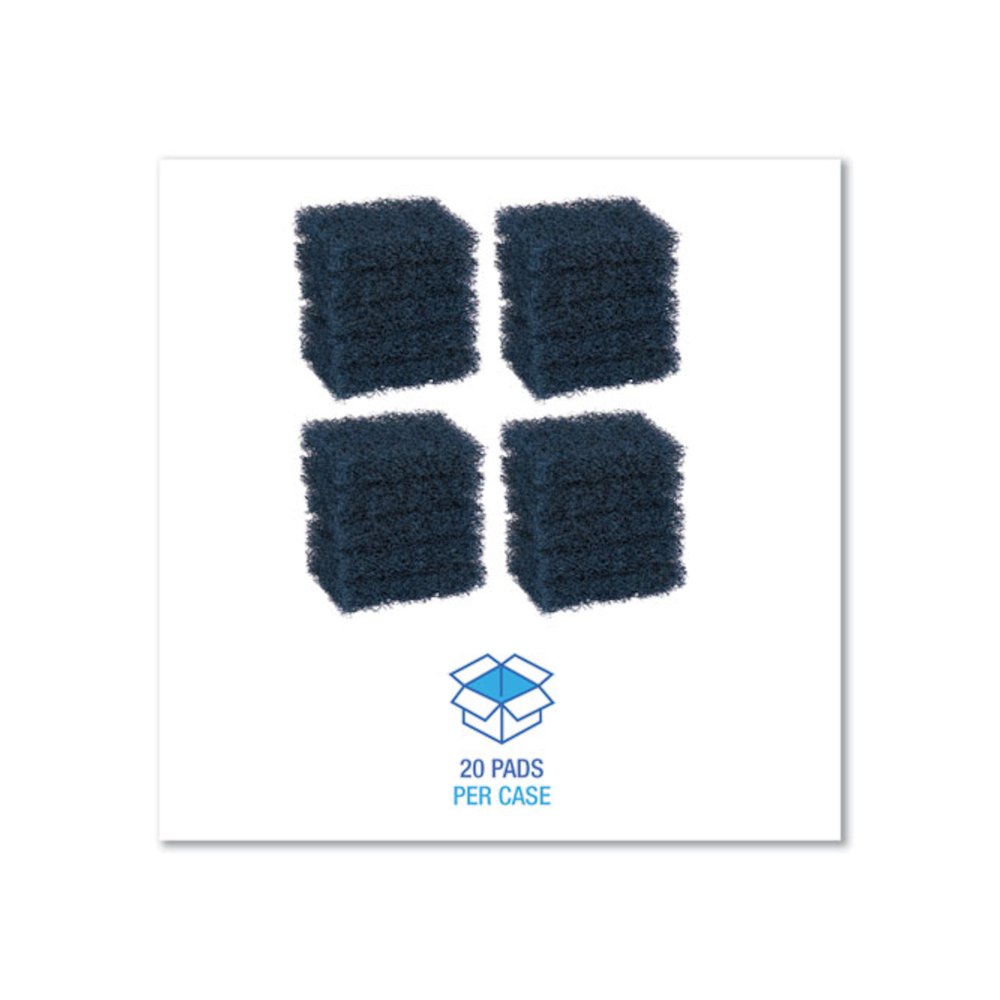 Extra Heavy-Duty Scouring Pad, 3.5 x 5, Dark Blue, 20/Carton. Picture 4