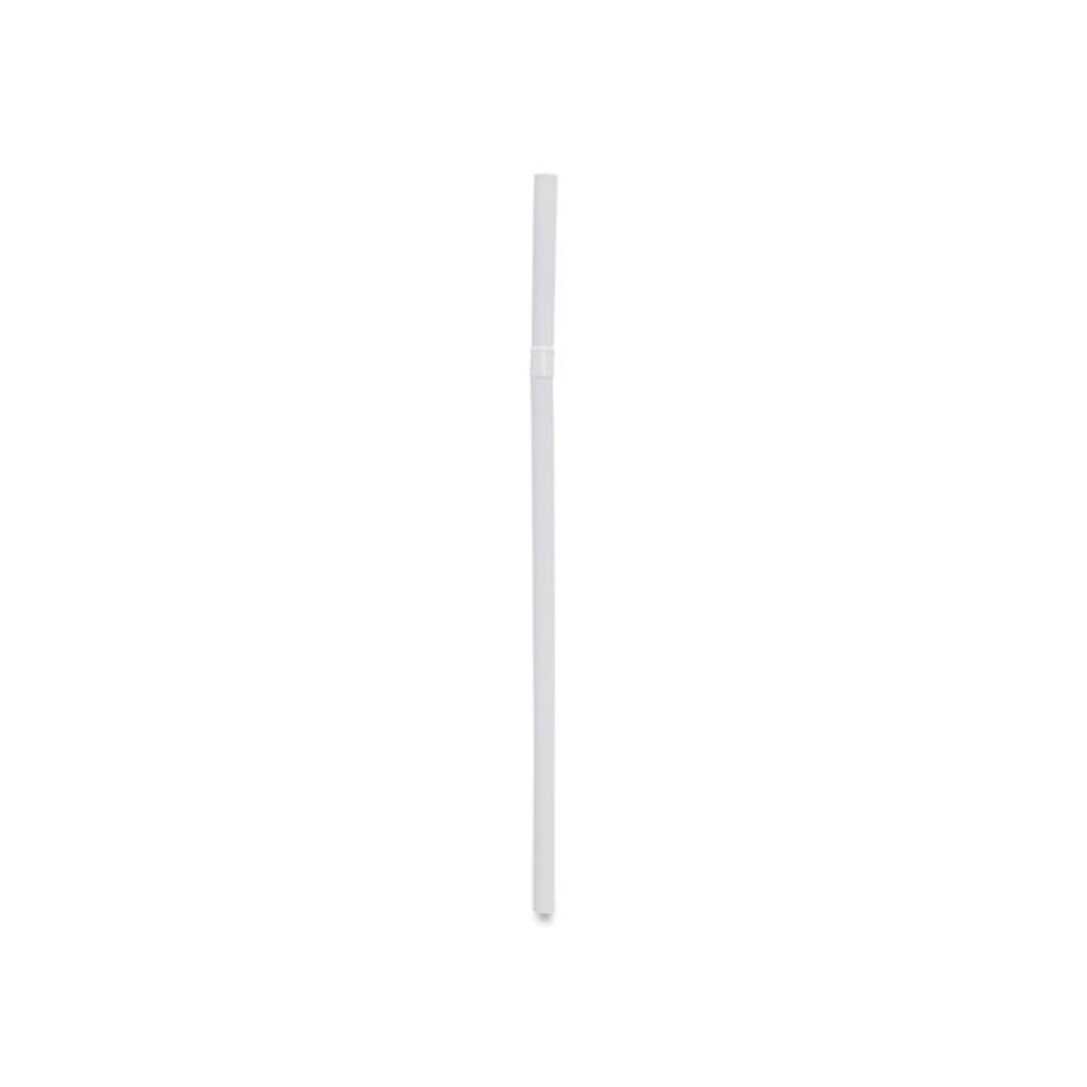 Flexible Wrapped Straws, 7.75", Plastic, White, 500/Pack, 20 Packs/Carton. Picture 2