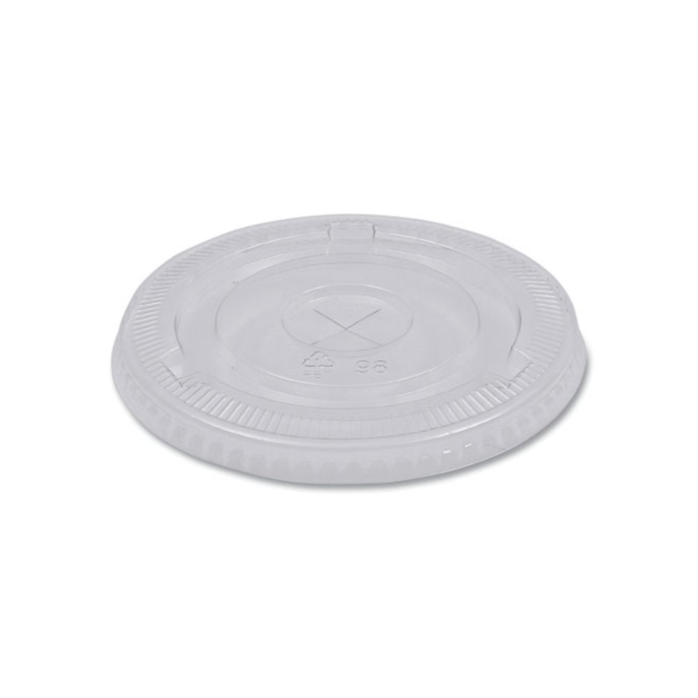 PET Cold Cup Lids, Fits 14 oz to 24 oz Cold Cups, Plastic, Clear, 100/Sleeve, 10 Sleeves/Carton. Picture 2
