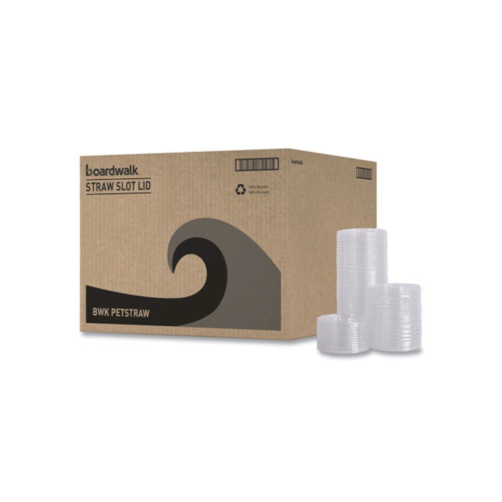 PET Cold Cup Lids, Fits 14 oz to 24 oz Cold Cups, Plastic, Clear, 100/Sleeve, 10 Sleeves/Carton. Picture 1