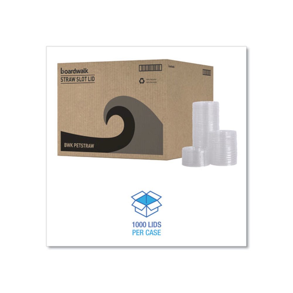 PET Cold Cup Lids, Fits 14 oz to 24 oz Cold Cups, Plastic, Clear, 100/Sleeve, 10 Sleeves/Carton. Picture 4