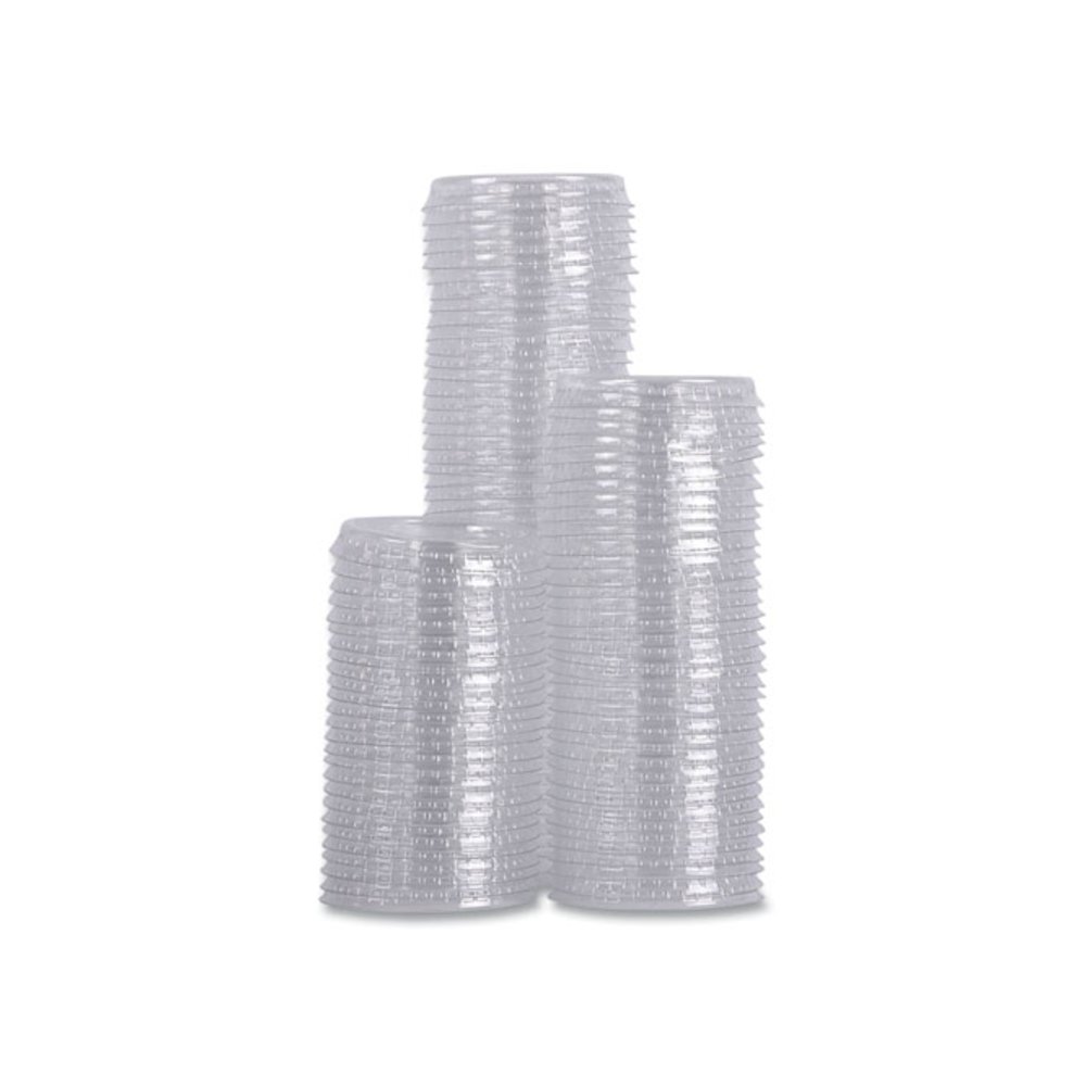 Souffle/Portion Cup Lids, Fits 1 oz Portion Cups, Plastic, Clear, 2,500/Carton. Picture 6