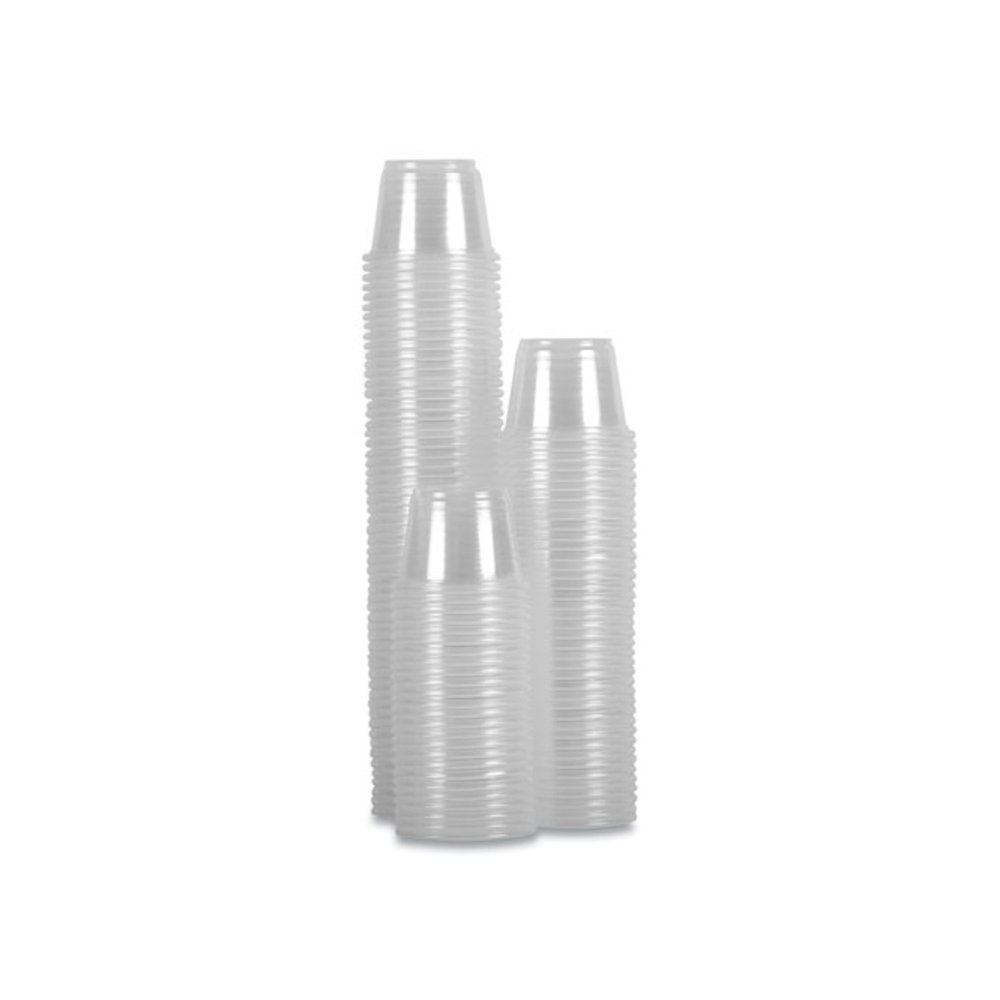 Souffle/Portion Cups, 1 oz, Plastic, Clear, 125/Sleeves, 20 Sleeves/Carton. Picture 3