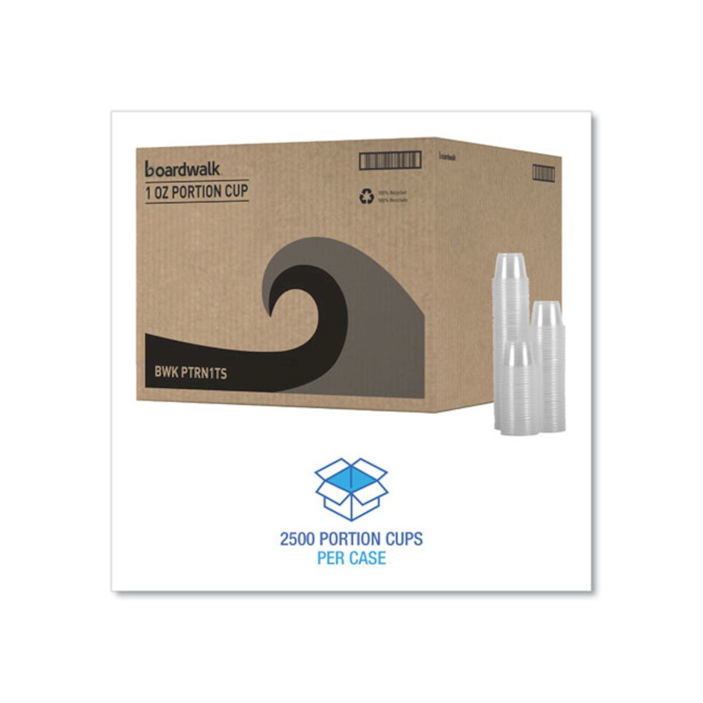 Souffle/Portion Cups, 1 oz, Plastic, Clear, 125/Sleeves, 20 Sleeves/Carton. Picture 6