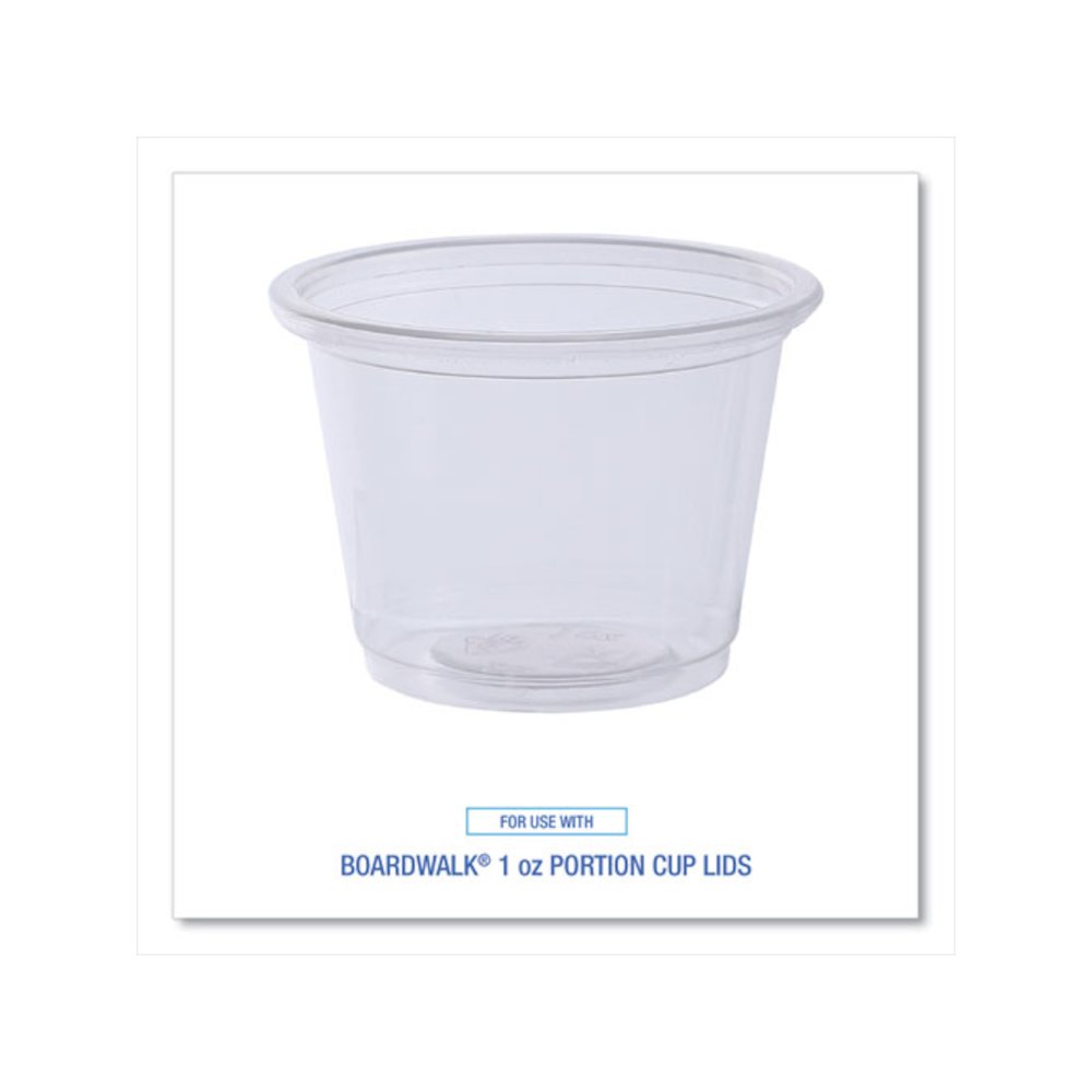 Souffle/Portion Cups, 1 oz, Plastic, Clear, 125/Sleeves, 20 Sleeves/Carton. Picture 7