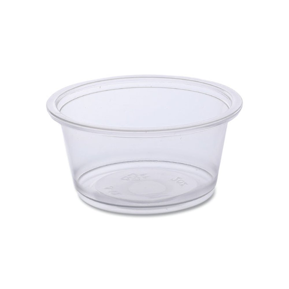 Souffle/Portion Cups, 2 oz, Plastic, Clear, 125/Sleeve, 20 Sleeves/Carton. Picture 2