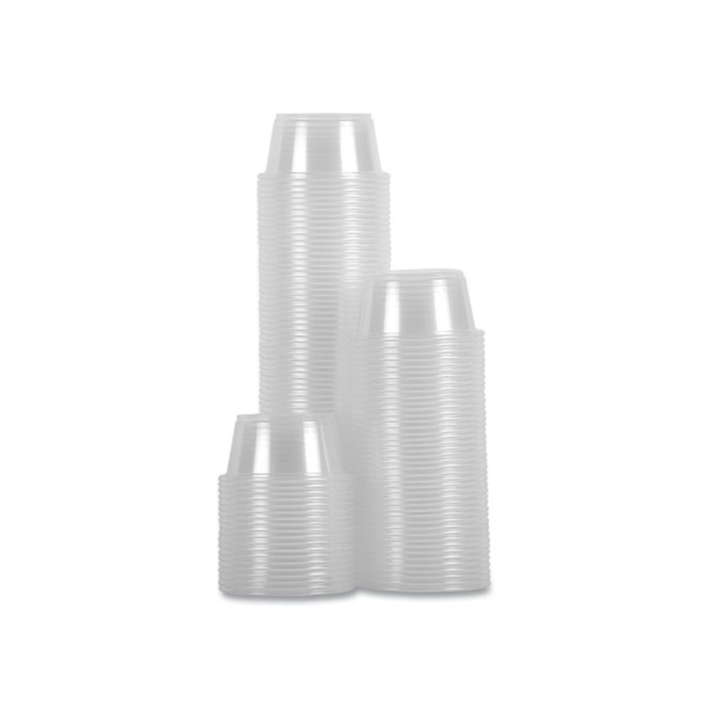 Souffle/Portion Cups, 2 oz, Plastic, Clear, 125/Sleeve, 20 Sleeves/Carton. Picture 3
