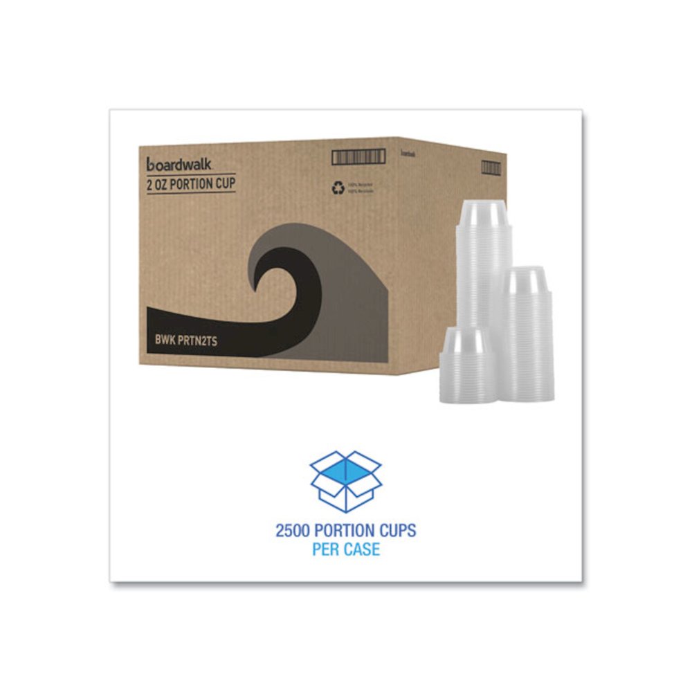 Souffle/Portion Cups, 2 oz, Plastic, Clear, 125/Sleeve, 20 Sleeves/Carton. Picture 5