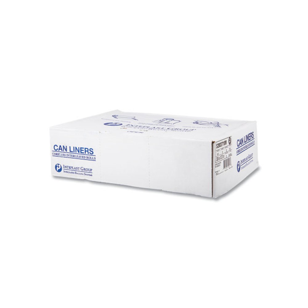 High-Density Commercial Can Liners, 30 gal, 10 mic, 30" x 37", Clear, Interleaved Roll, 25 Bags/Roll, 20 Rolls/Carton. Picture 3