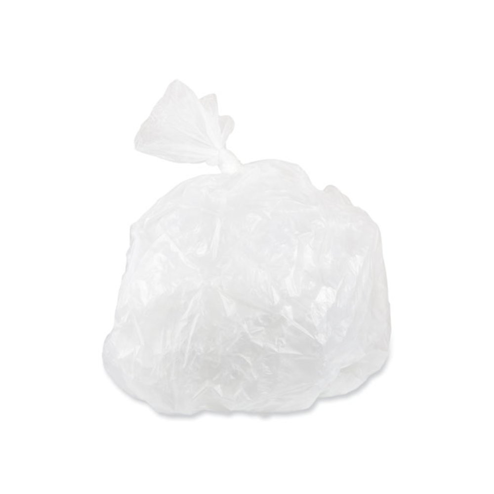 Draw-Tuff Institutional Draw-Tape Can Liners, Drawstring, 23 gal, 1 mil, 38" x 28.5", Natural, 25 Bags/Roll, 6 Rolls/Carton. Picture 5