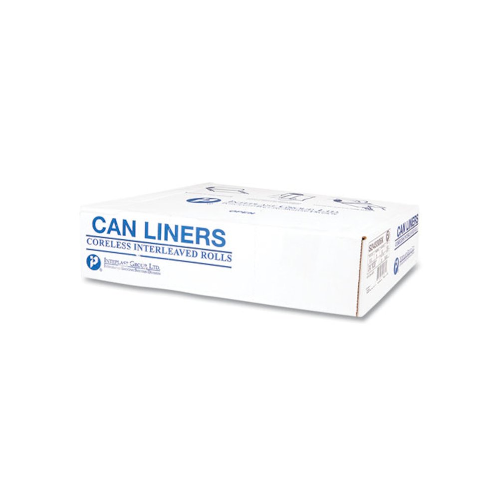 High-Density Commercial Can Liners, 16 gal, 6 mic, 24" x 33", Black, Interleaved Roll, 50 Bags/Roll, 20 Rolls/Carton. Picture 3