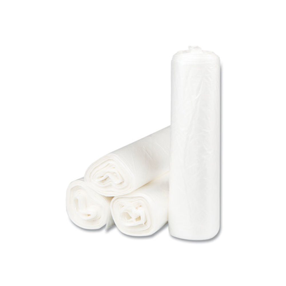 High-Density Commercial Can Liners, 16 gal, 6 mic, 24" x 33", Natural, Interleaved Roll, 50 Bags/Roll, 20 Rolls/Carton. Picture 2