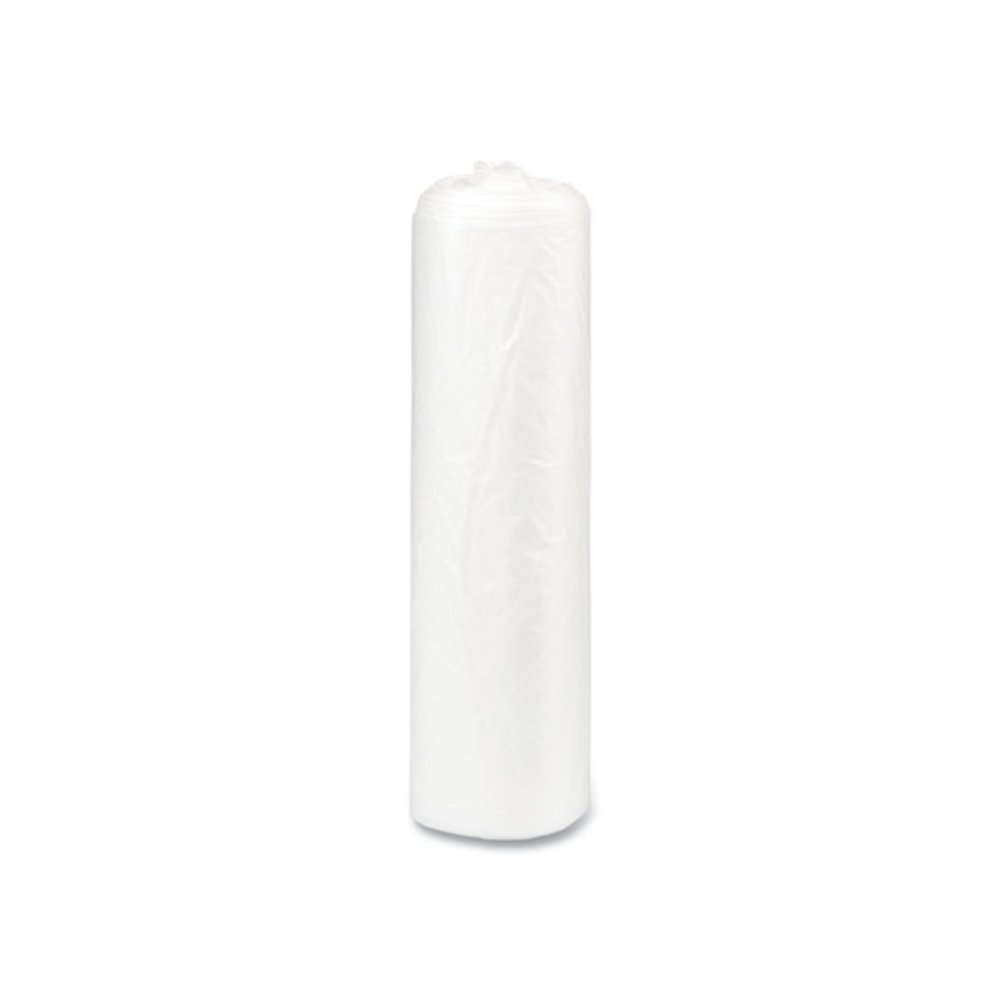 High-Density Commercial Can Liners, 30 gal, 8 mic, 30" x 37", Clear, Interleaved Roll, 25 Bags/Roll, 20 Rolls/Carton. Picture 4