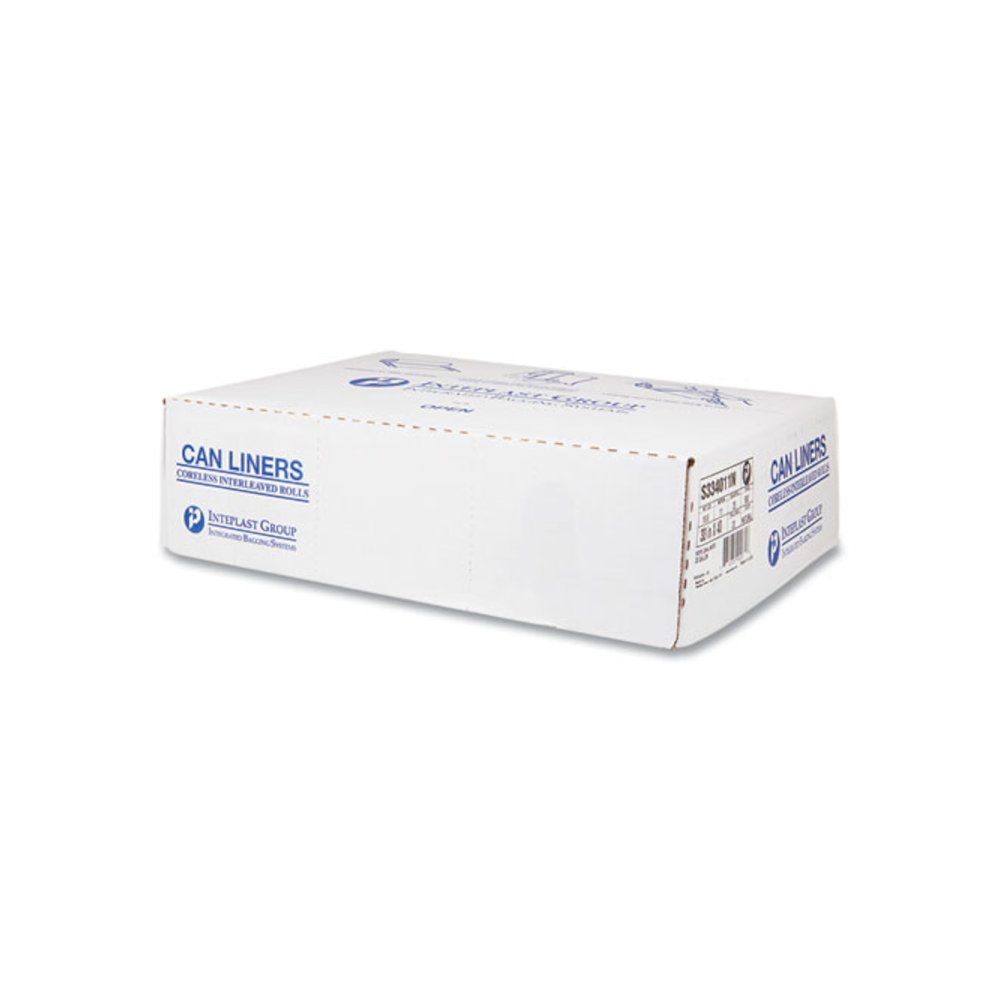 High-Density Commercial Can Liners, 33 gal, 11 mic, 33" x 40", Clear, Interleaved Roll, 25 Bags/Roll, 20 Rolls/Carton. Picture 2