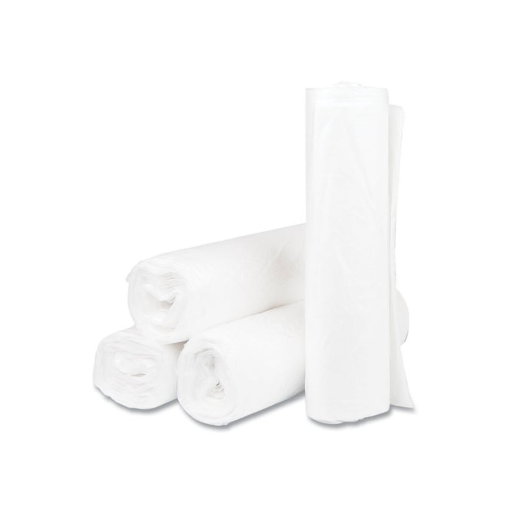 High-Density Commercial Can Liners, 33 gal, 11 mic, 33" x 40", Clear, Interleaved Roll, 25 Bags/Roll, 20 Rolls/Carton. Picture 3