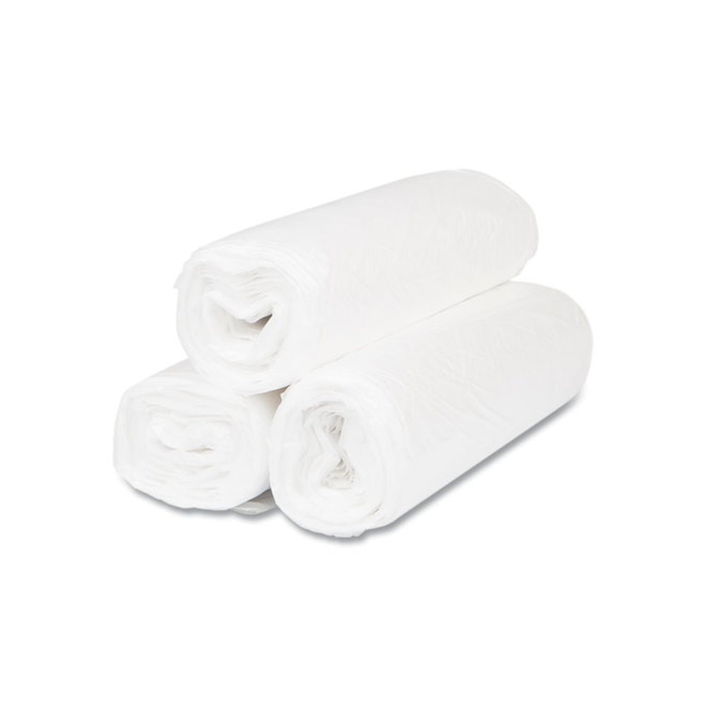 High-Density Commercial Can Liners, 33 gal, 11 mic, 33" x 40", Clear, Interleaved Roll, 25 Bags/Roll, 20 Rolls/Carton. Picture 5