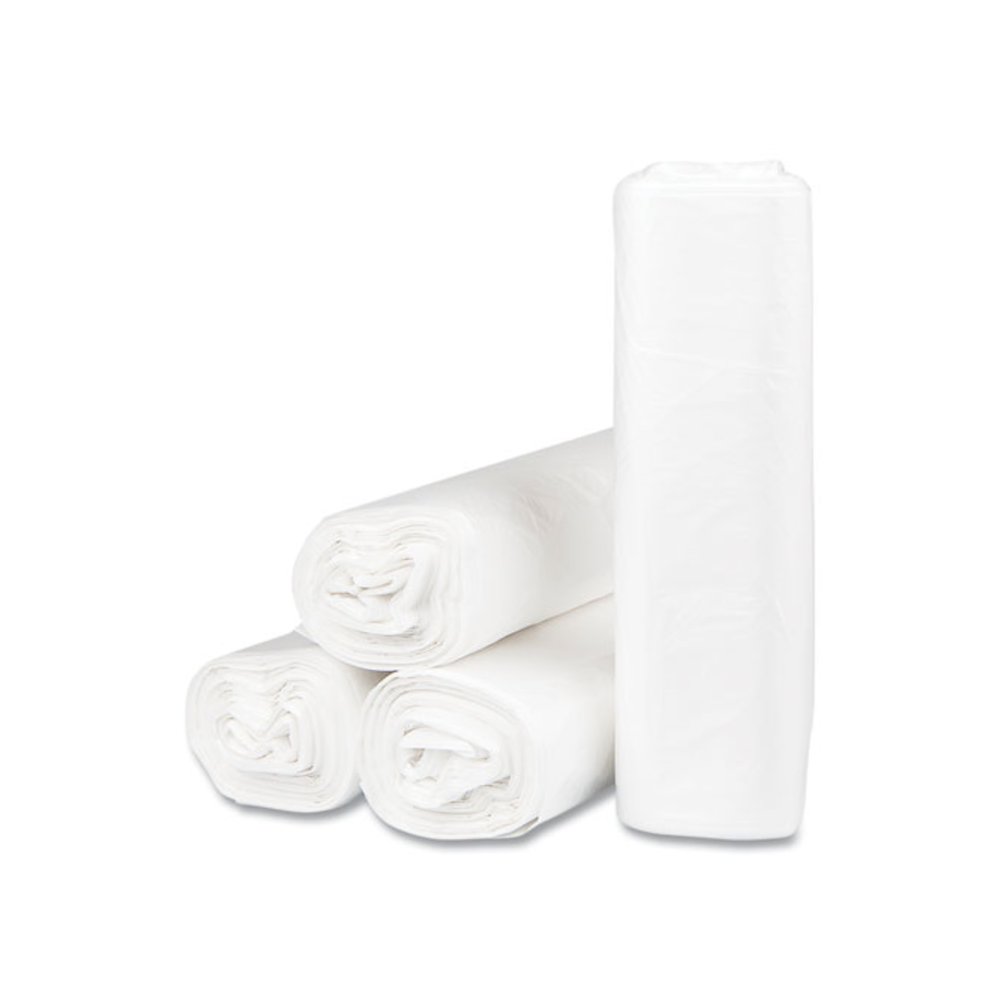 High-Density Commercial Can Liners, 33 gal, 13 mic, 33" x 40", Clear, Interleaved Roll, 25 Bags/Roll, 20 Rolls/Carton. Picture 2