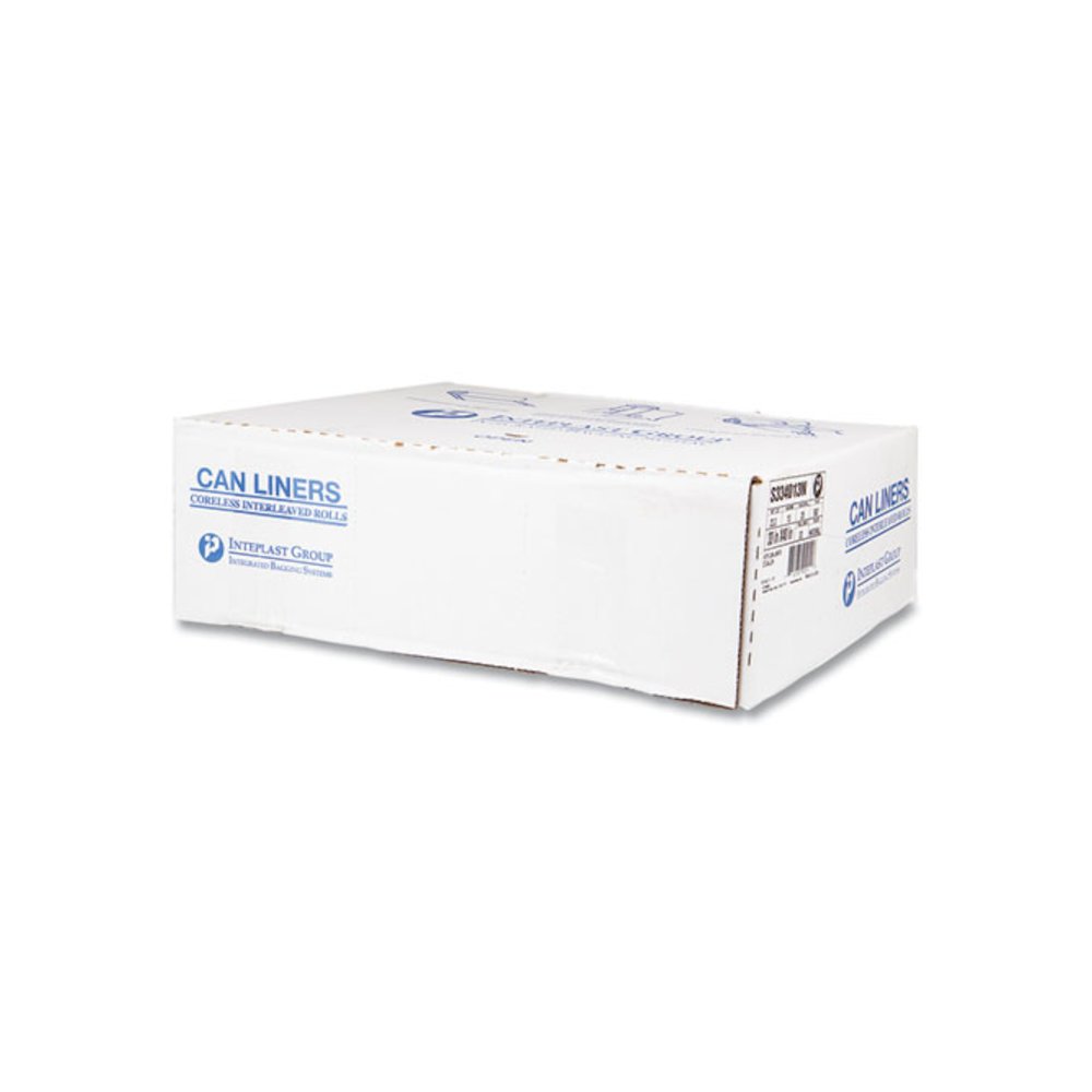 High-Density Commercial Can Liners, 33 gal, 13 mic, 33" x 40", Clear, Interleaved Roll, 25 Bags/Roll, 20 Rolls/Carton. Picture 3