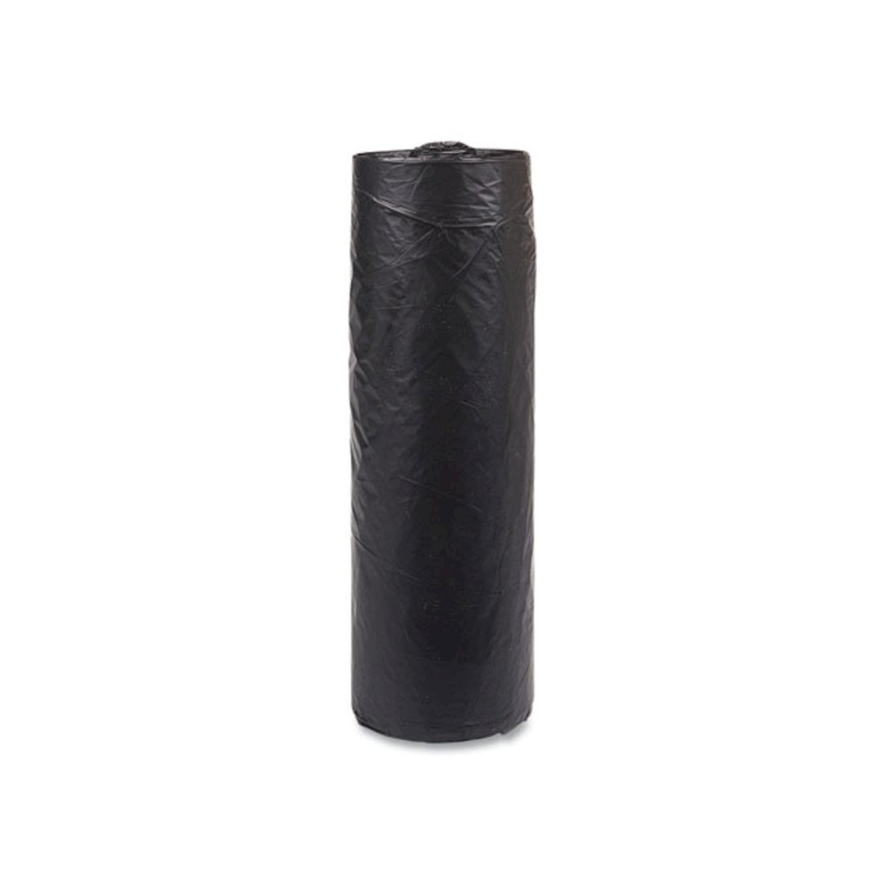 High-Density Commercial Can Liners, 33 gal, 16 mic, 33" x 40", Black, Interleaved Roll, 25 Bags/Roll, 10 Rolls/Carton. Picture 4