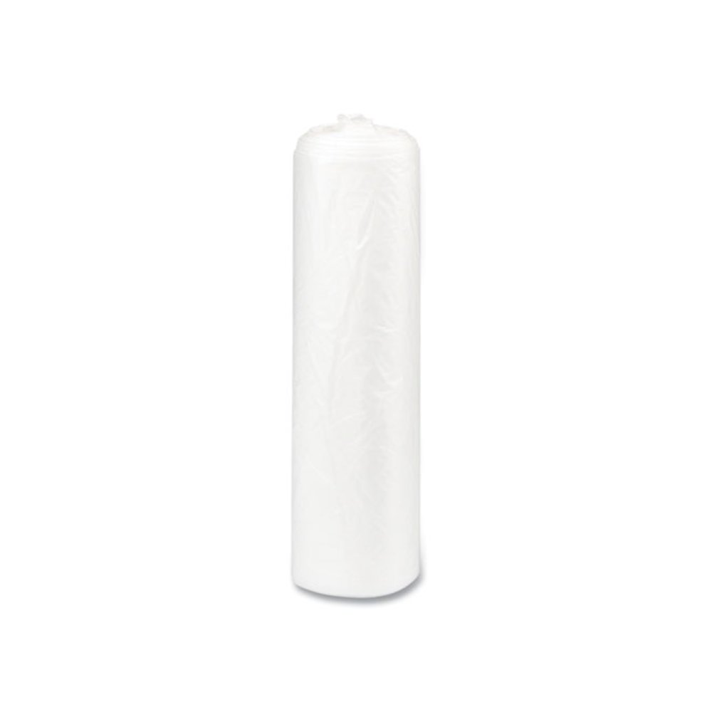 High-Density Commercial Can Liners, 33 gal, 17 mic, 33" x 40", Clear, Interleaved Roll, 25 Bags/Roll, 10 Rolls/Carton. Picture 3