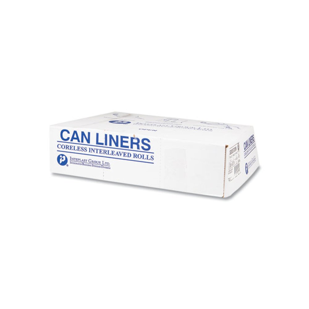 High-Density Commercial Can Liners, 33 gal, 17 mic, 33" x 40", Clear, Interleaved Roll, 25 Bags/Roll, 10 Rolls/Carton. Picture 5