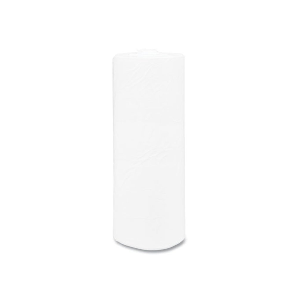 High-Density Commercial Can Liners, 55 gal, 17 mic, 36" x 60", Clear, Interleaved Roll, 25 Bags/Roll, 8 Rolls/Carton. Picture 3
