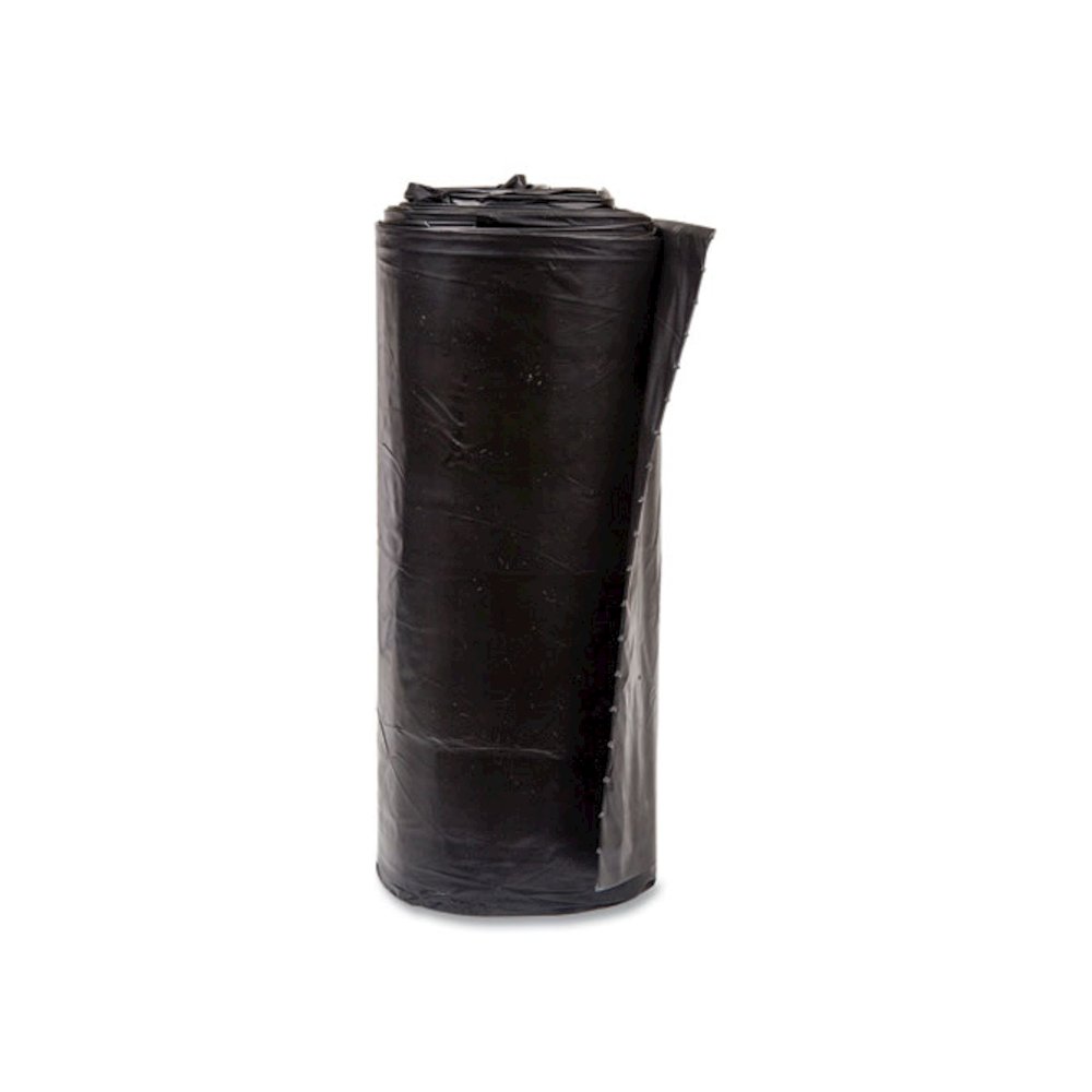 High-Density Commercial Can Liners, 60 gal, 17 mic, 38" x 60", Black, Interleaved Roll, 25 Bags/Roll, 8 Rolls/Carton. Picture 4