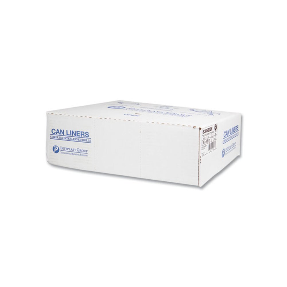 High-Density Commercial Can Liners, 60 gal, 22 mic, 38" x 60", Black, Interleaved Roll, 25 Bags/Roll, 6 Rolls/Carton. Picture 4