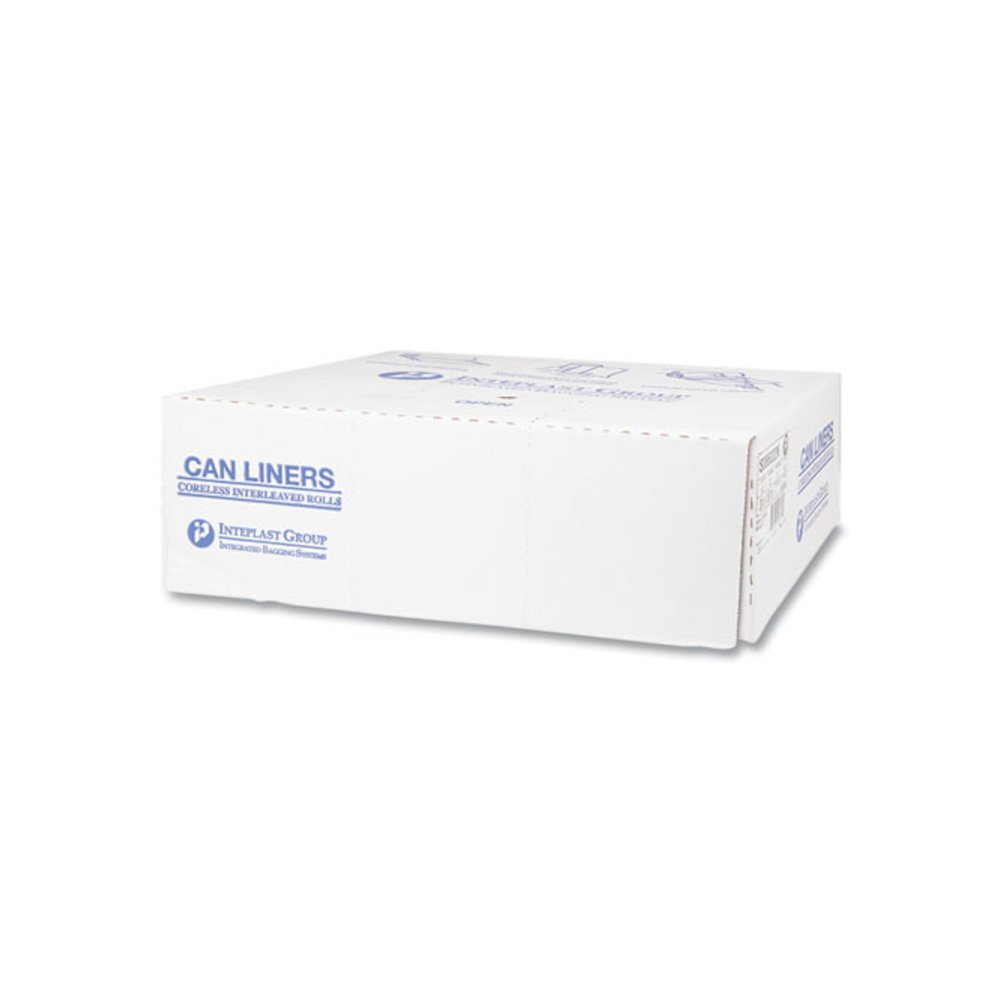 High-Density Commercial Can Liners, 60 gal, 22 mic, 38" x 60", Clear, Interleaved Roll, 25 Bags/Roll, 6 Rolls/Carton. Picture 5