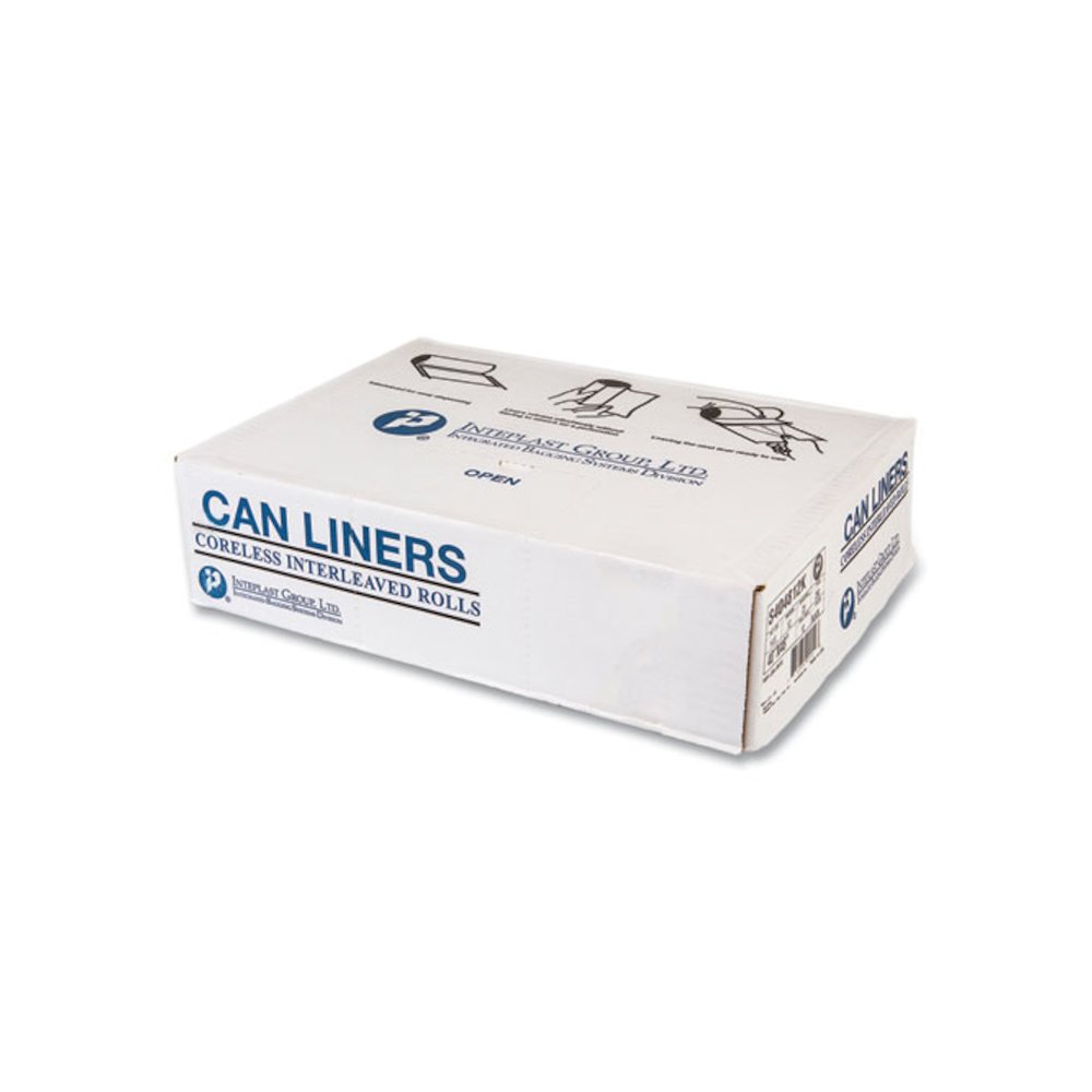 High-Density Commercial Can Liners, 45 gal, 12 mic, 40" x 48", Black, Interleaved Roll, 25 Bags/Roll, 10 Rolls/Carton. Picture 4