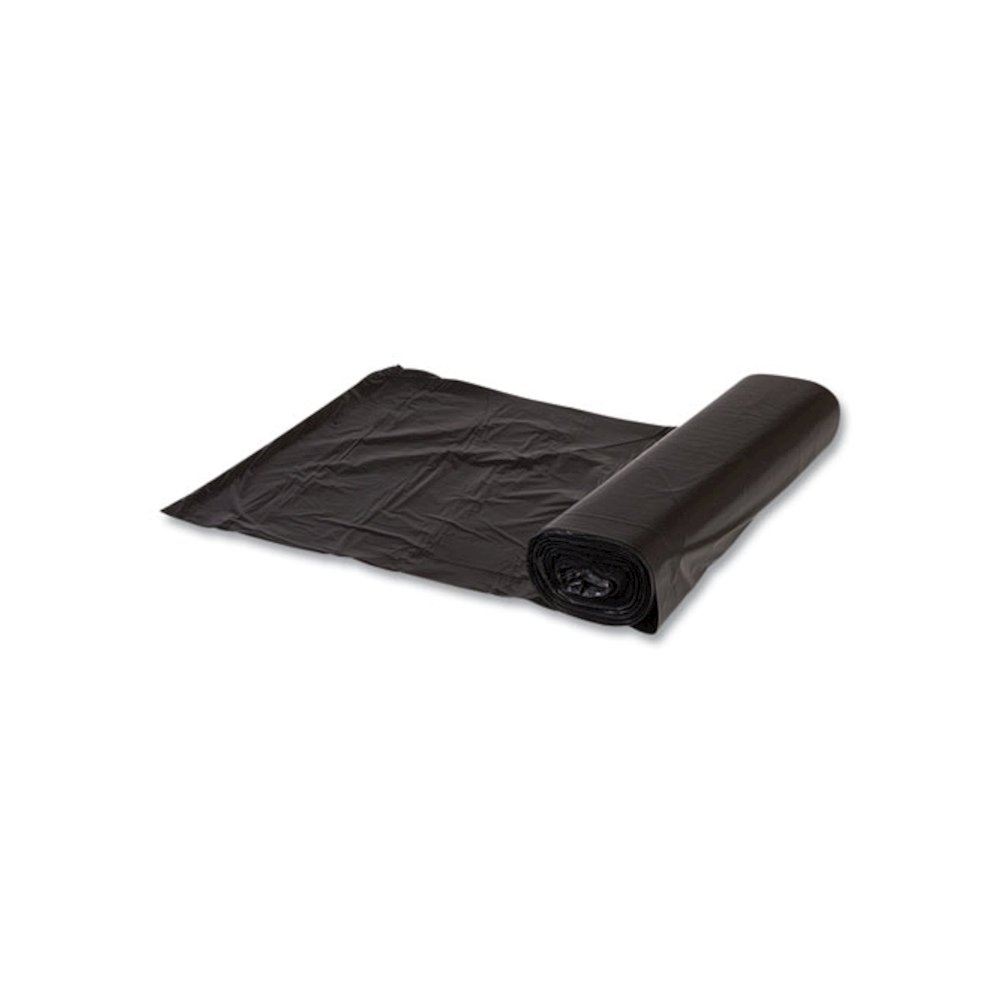 High-Density Commercial Can Liners, 45 gal, 12 mic, 40" x 48", Black, Interleaved Roll, 25 Bags/Roll, 10 Rolls/Carton. Picture 5