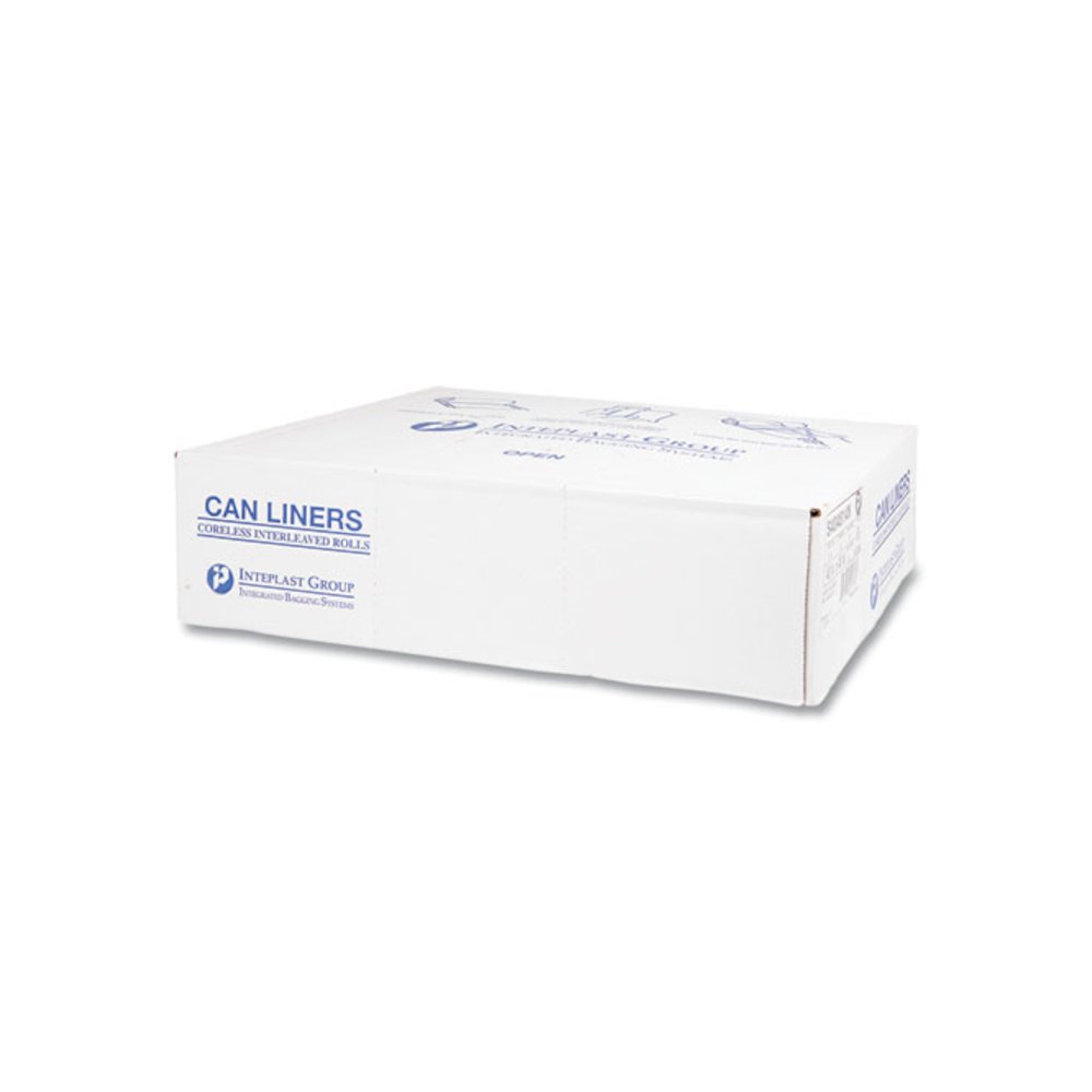 High-Density Commercial Can Liners, 45 gal, 14 mic, 40" x 48", Clear, Interleaved Roll, 25 Bags/Roll, 10 Rolls/Carton. Picture 3